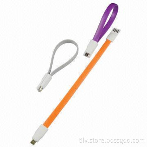 2014 colored magnetic/magnet flat USB cable for iPhone 5
